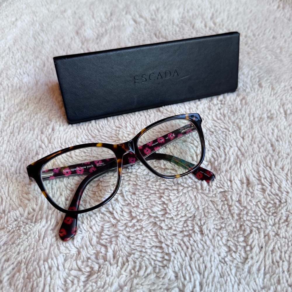Escada Tortoise and Pink Glasses